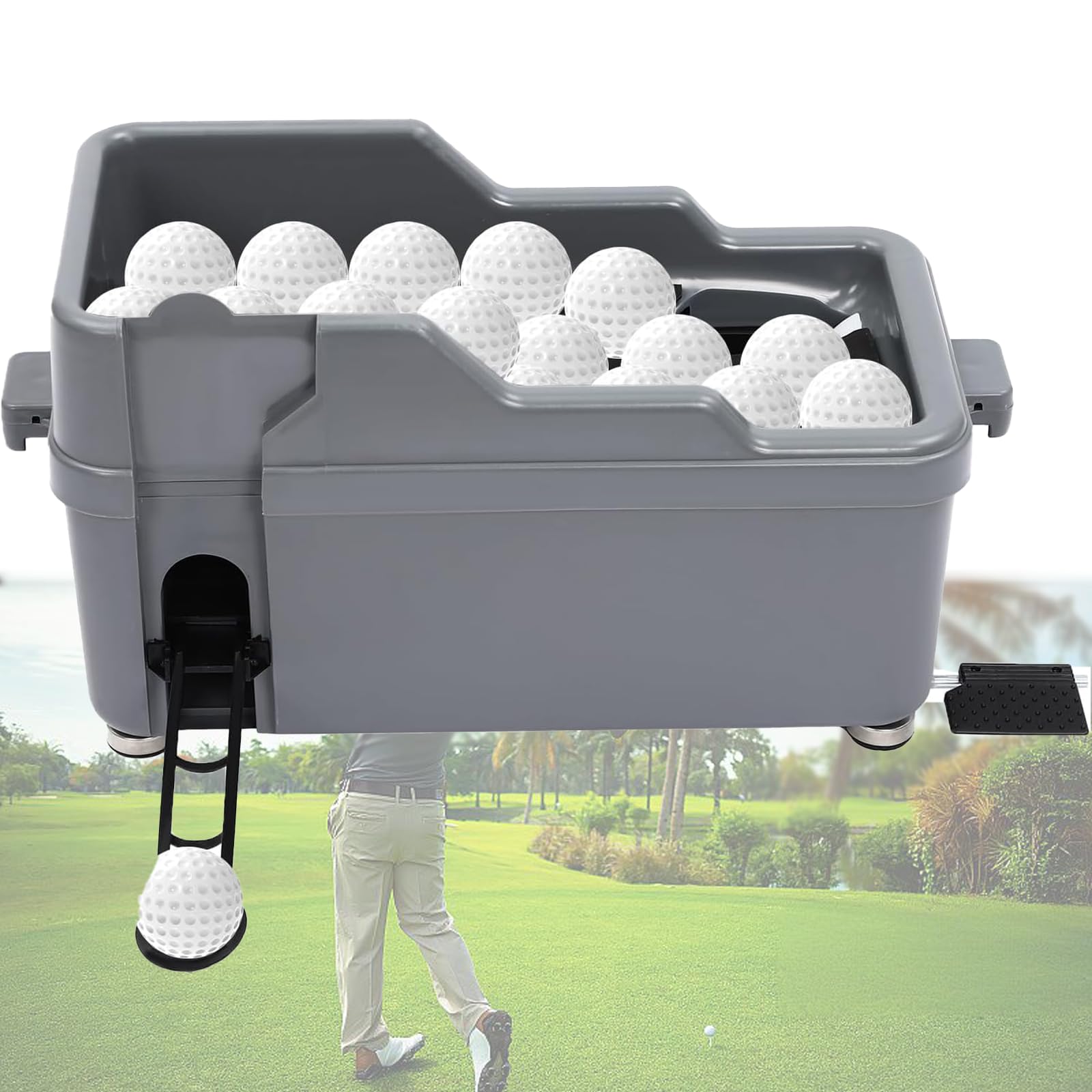 NYANS Dispensador Automático De Pelotas De Golf Sin Electricidad, Herramienta De Entrenamiento De Golf, para Varios Lugares De Juego (No Incluye Palos) Grey