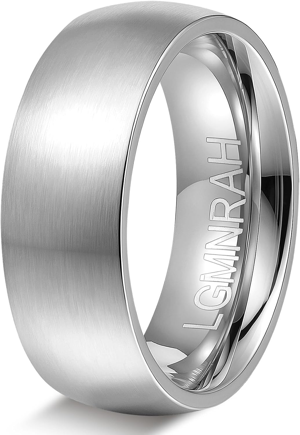 Men's Wedding Bands, 4mm 6mm 8mm Brushed Matte Finish Rings in Silver Gold Black, Comfort Fit Wedding Rings for Men and Women, Sizes 6–13