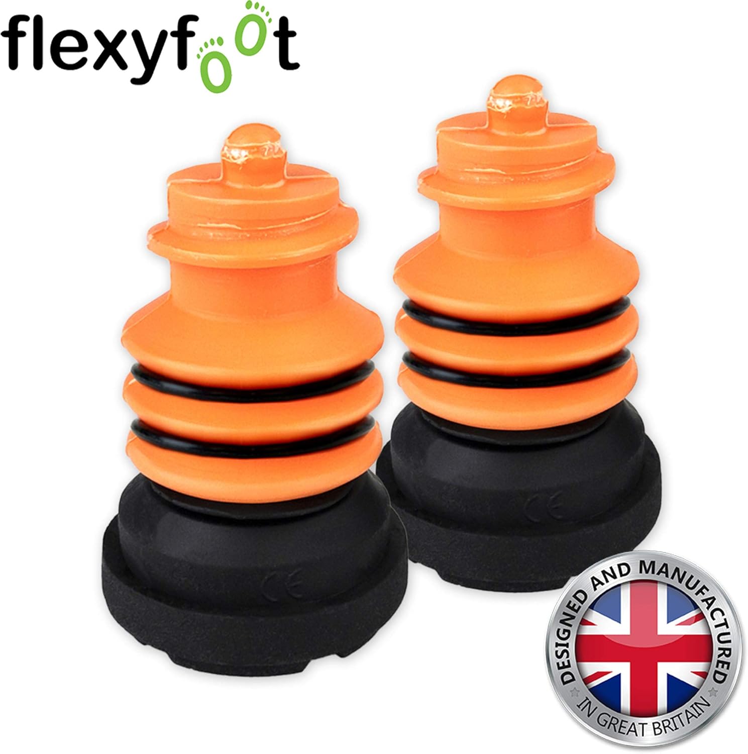 Flexyfoot Shock Absorbing Crutch Ferrule Replacement Foot, Universal Fit Across Flexyfoot Ferrule Range - Image 3