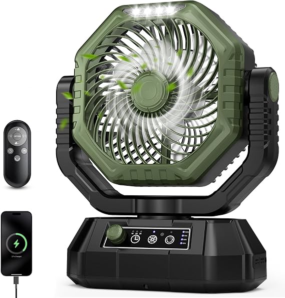 How to use Camping Fan with Light (B0DSRVRY54) for camping fans outdoors