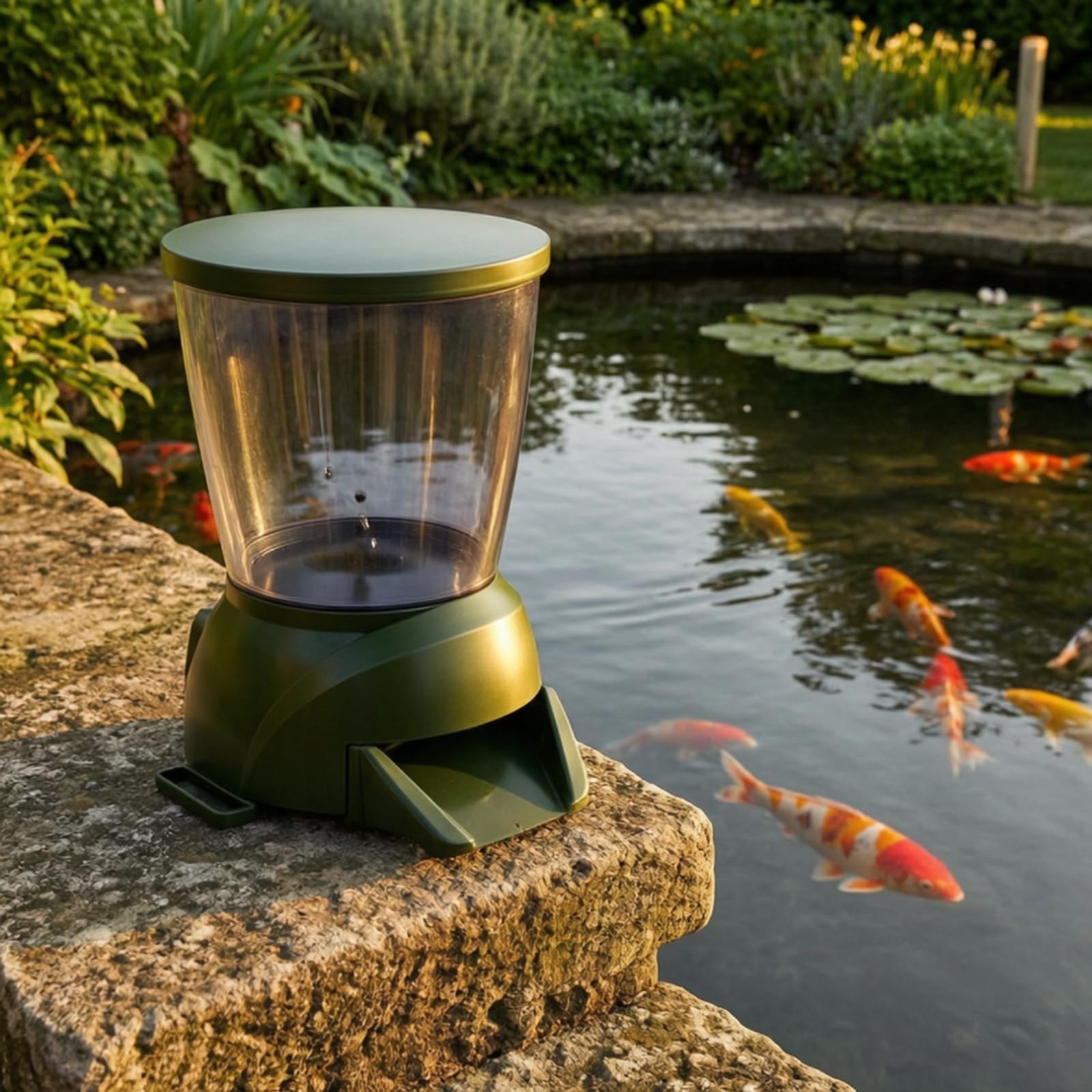 Nourrisseur Automatique Poissons Programmé Distributeur Pratique pour Étang