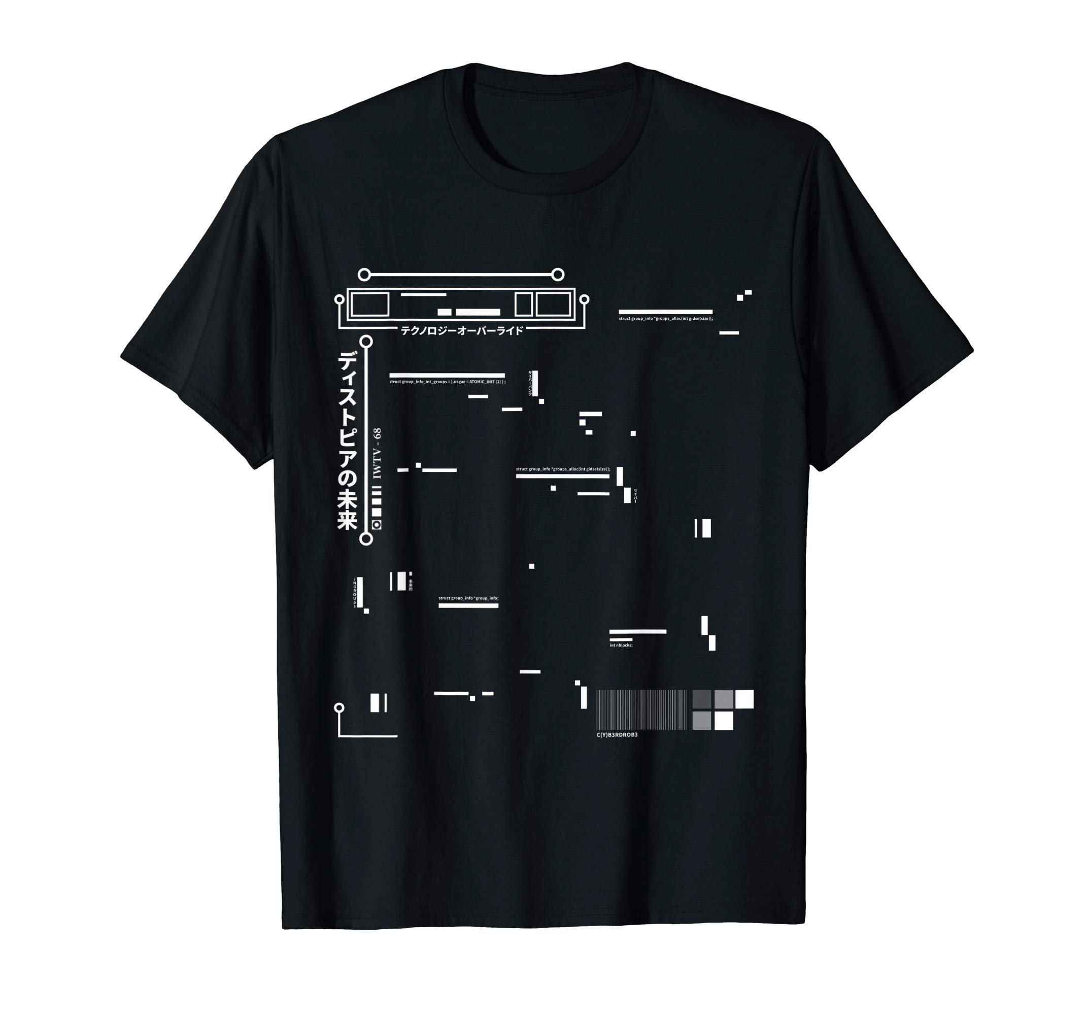 Techwear Urban OutfitsTechwear Goth Ninja Digital Code T-Shirt