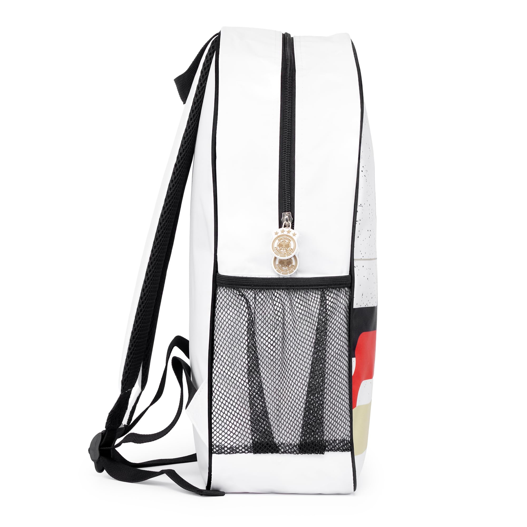 Offiziell Lizensierter DFB Rucksack – Retro-Design Fußballtasche mit Logo-Reißverschluss – Ca. 19L Kapazität Sportrucksack für Schule, Fitnessstudio & Reisen (44cm x 33cm)