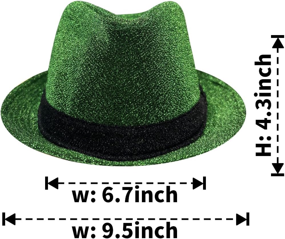 Seasons St. Patrick's Day Fedora Hat, Green Fedora for Irish St. Patrick's Day Costume Accessories Hat, Men & Women - Image 6