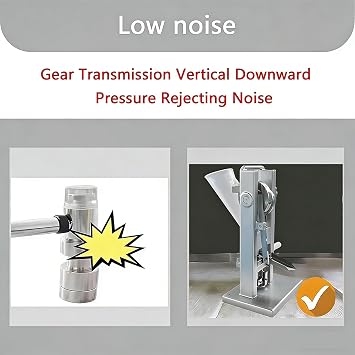 Lab Use Manual Tablet Press, Hand-Crank Powder Tablet Machine 0-2000 Pieces/Hour, Candy Sugar Pill Tablet Press Machine, 0-6mm Thickness Adjustable, Home Kitchen Press Tool Device