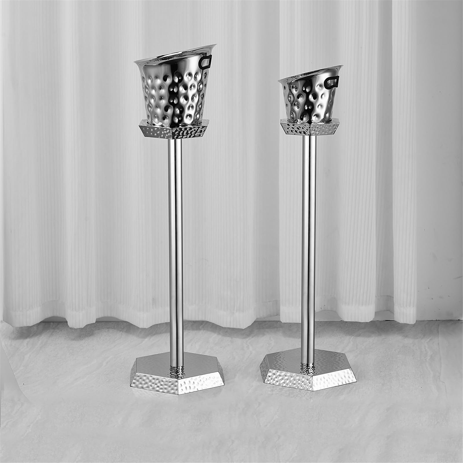 Cubos de Hielo Cubitera de Acero Inoxidable con Soporte, Ideal for Fiestas, Bares, Karaoke, barbacoas y el hogar(Grande)