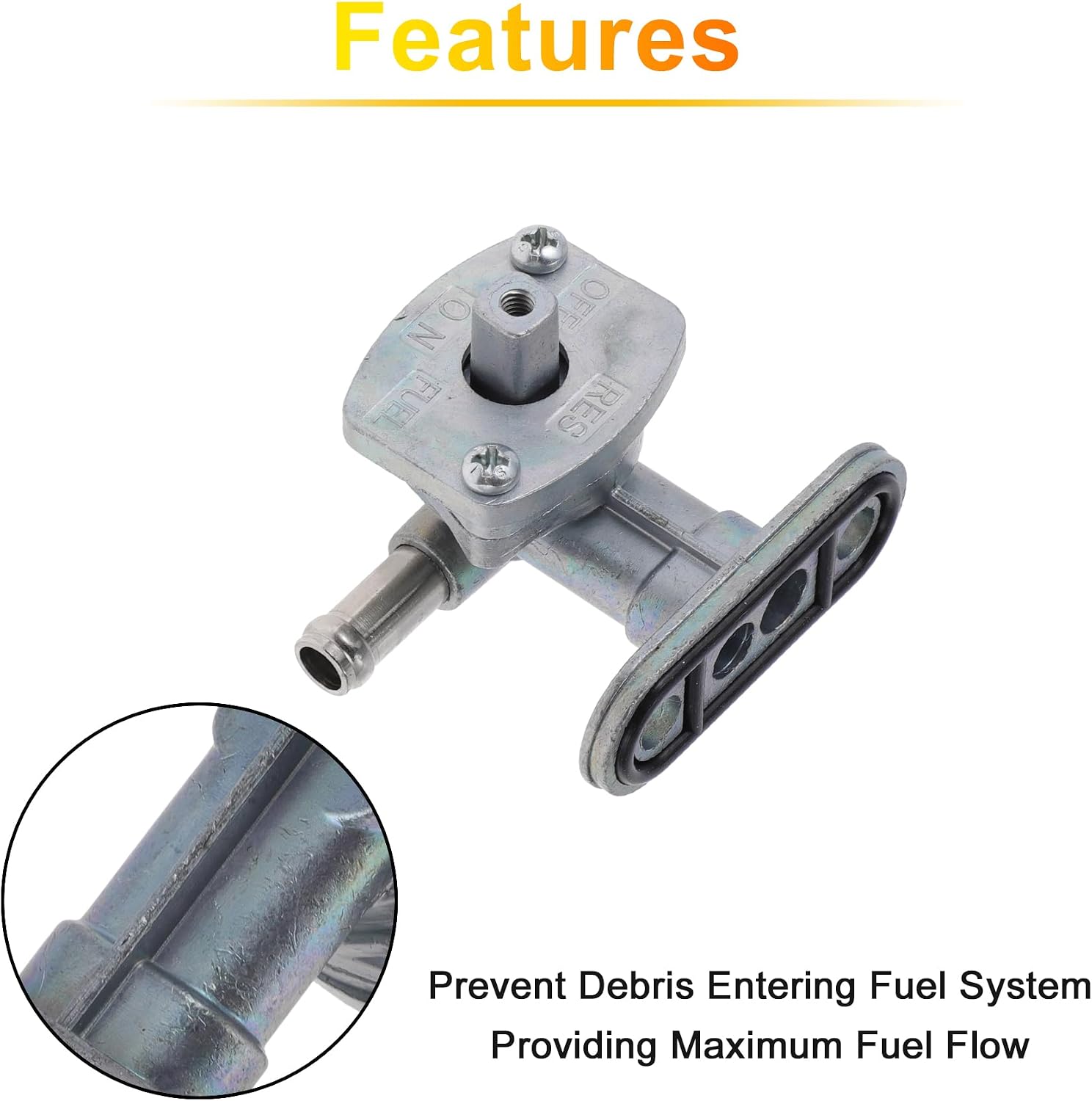 No.5KM-24500-10-00 ATV Fuel Valve Petcock Gas Tank Switch for Yamaha Grizzly 350 (YFM350) 2007-2014
