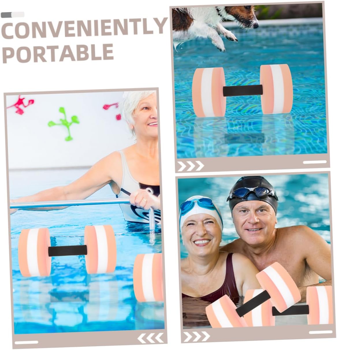 VICASKY 4pcs Dumbbell Pool Weights Water Fitness Equipment Dumbbell Handles for Aquatic Workouts