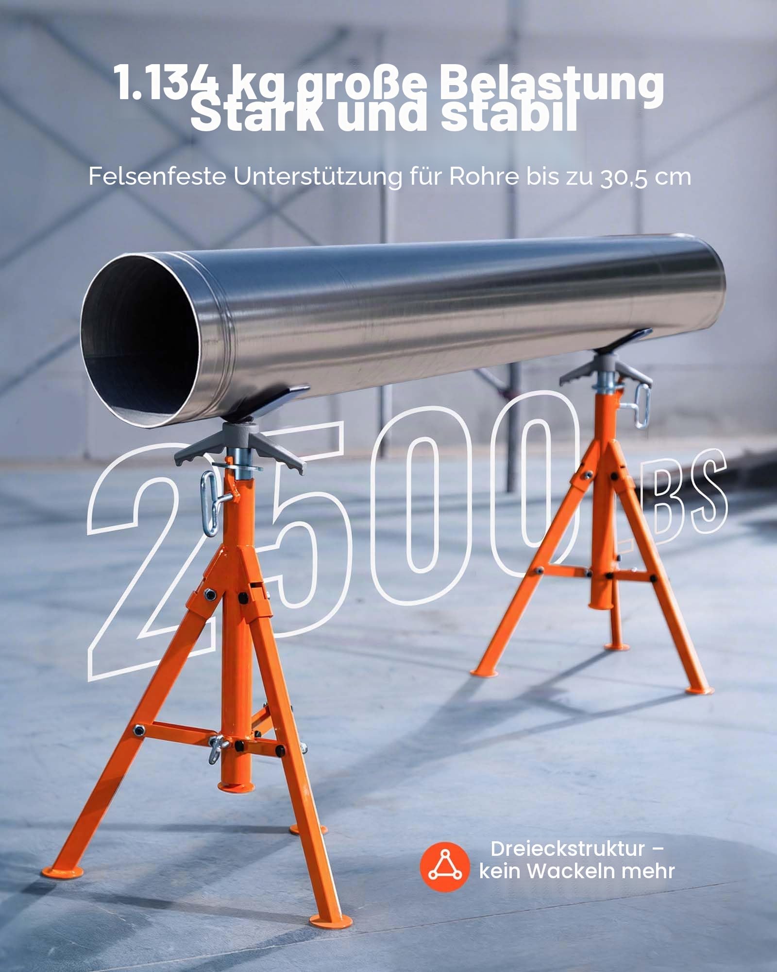 VEVOR Rollenständer 1134kg Tragfähigkeit Rollenbock #45 Stahl Rollbock Höhenverstellbar von 690 bis 1320 Klappbock Unterstellbock Arbeitsbock Montagebock für Tischsäge Hobelmaschine Schleifmaschine