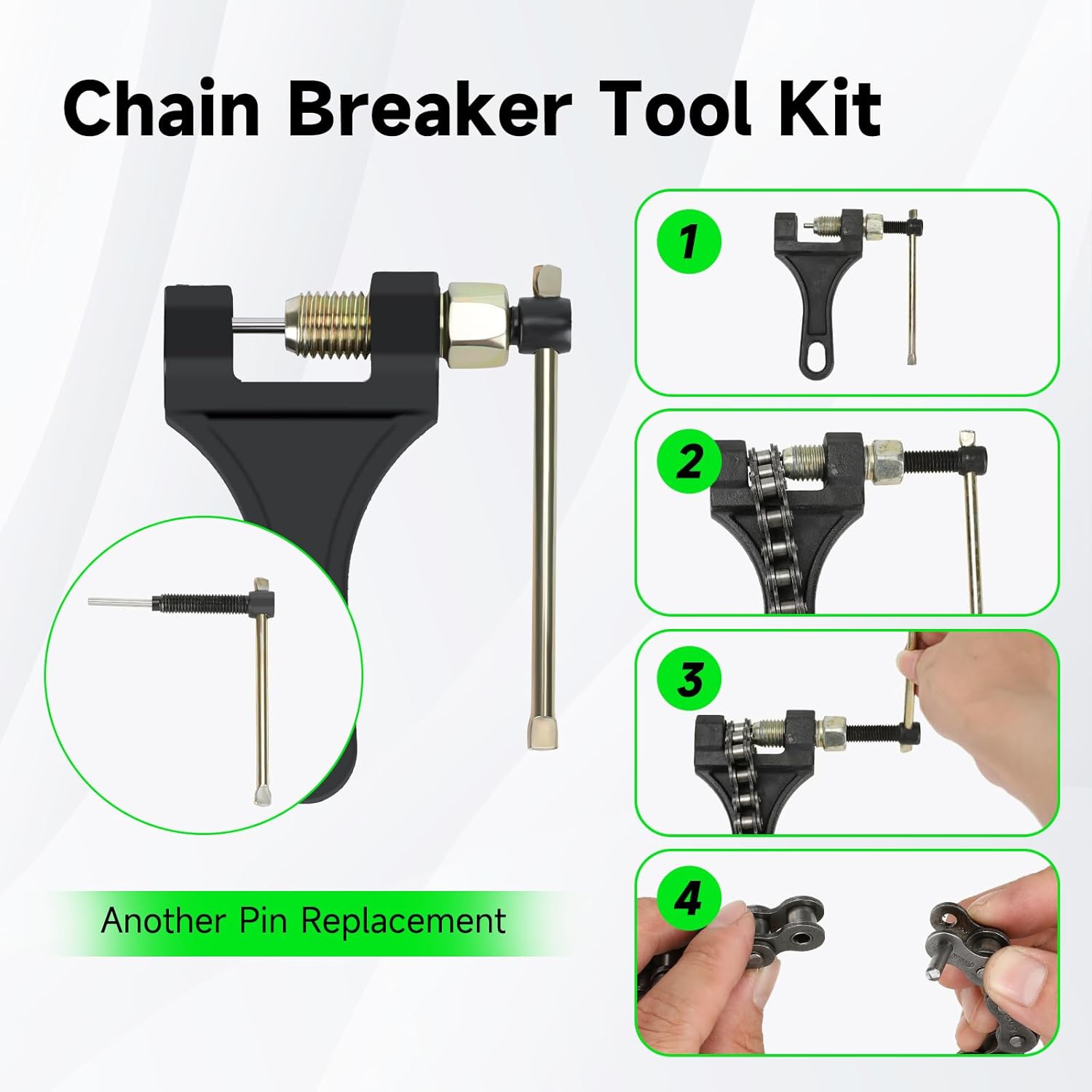 428 Chain 132 Link Compatible with 110cc 125cc 150cc Tao tao Rhino 250 Hawk 250 KLX140 TTR125 Pit Dirt Bike, 428 Motorcycle Chain for Apollo Boom Vader Chinese ATV Quad 4 Wheeler Go Kart Parts