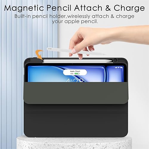 Miniatura 6 de Soke Funda para iPad Air de 11 pulgadas 2024 y iPad Air (54 generación, 20222020) con soporte para lápices, apagado y encendido automático +