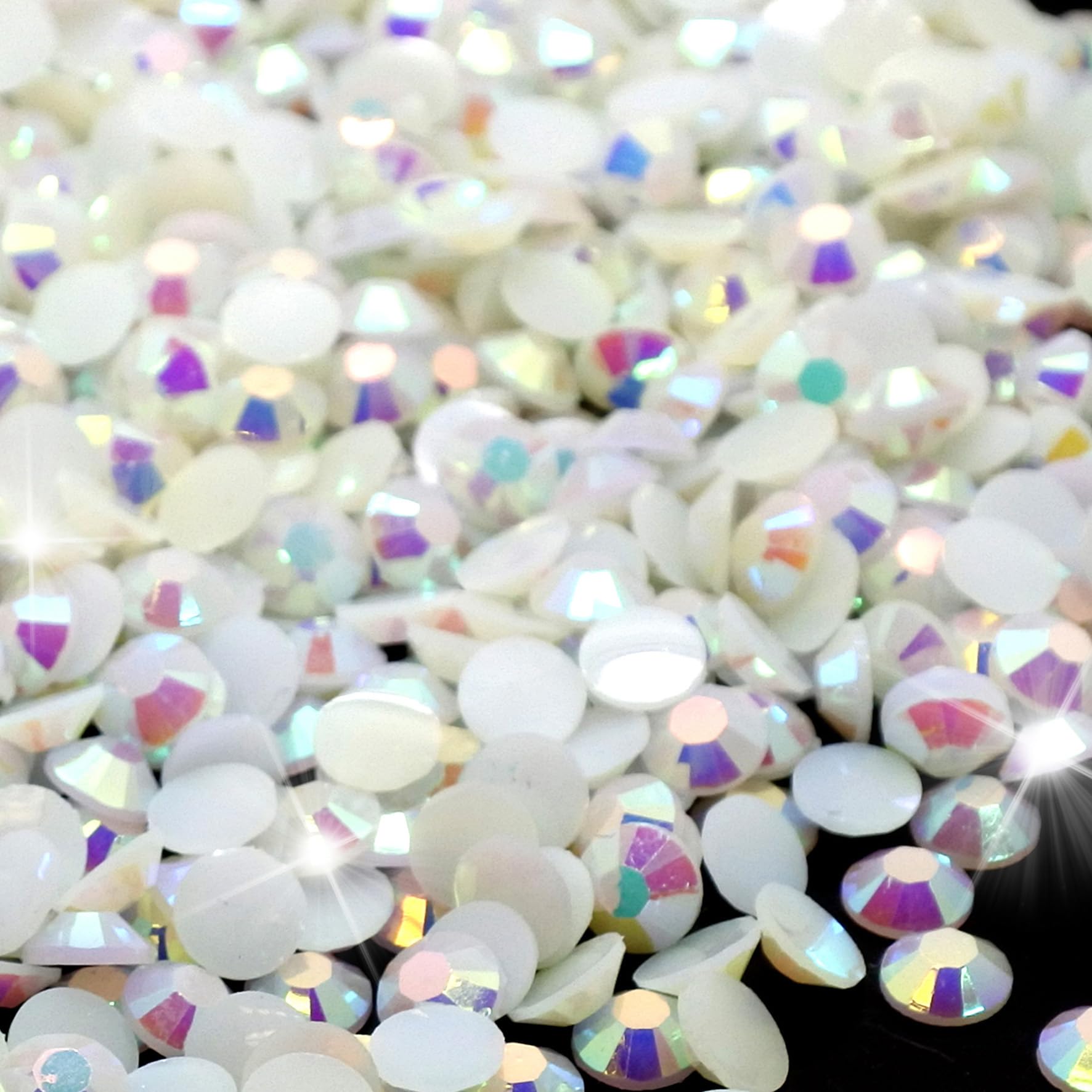 Little Snow Direct® Pack of 1000 Resin Crystal Flat Back Rhinestones Diamante Gems Nail Art & Crafts (Black, 4mm) — view 30
