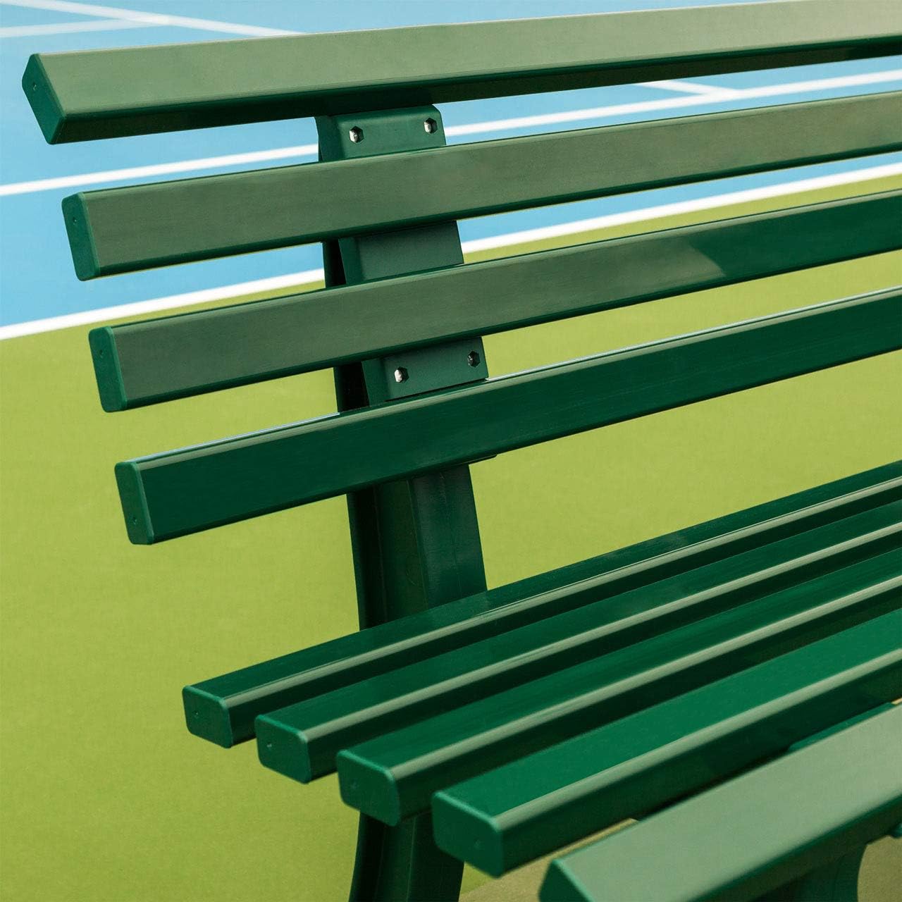 Vermont Plastic Tennis Court Benches - Three/Four-Seater Options - Green Or White Professional Benches | Pro Tennis Court Equipment - Perfect for Indoor & Outdoor Use : Sports & Outdoors