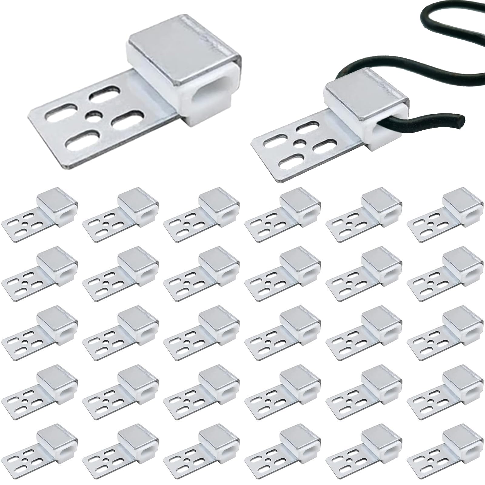 Set di 32 clip per divano a molla, in metallo, per riparare mobili imbottiti, per mobili, clip a molla per mobili con 5 fori, per divano, divano e sedia