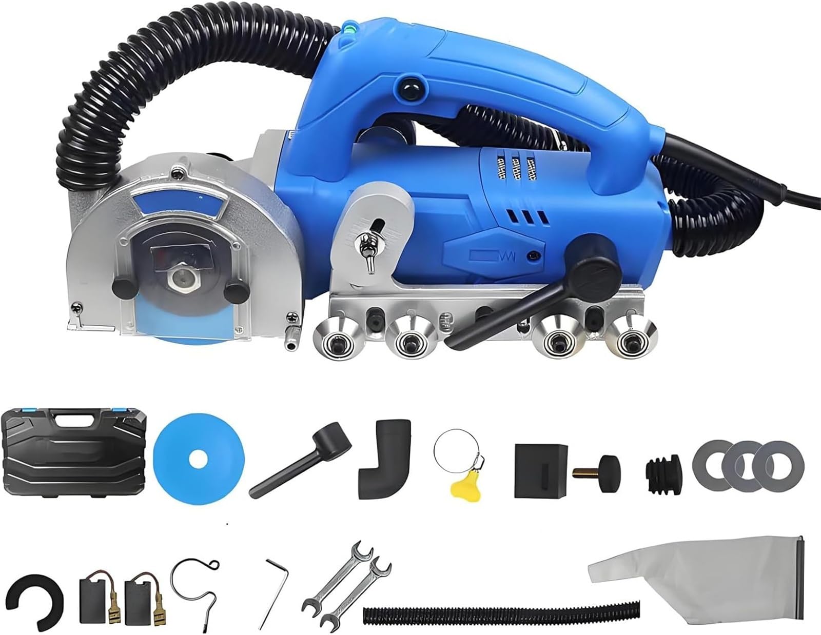 Máquina eléctrica de limpieza de juntas de azulejos, herramienta removedora de lechada con vacío integrado, máquina removedora de lechada de azulejos con 9000 RPM y hoja de diamante