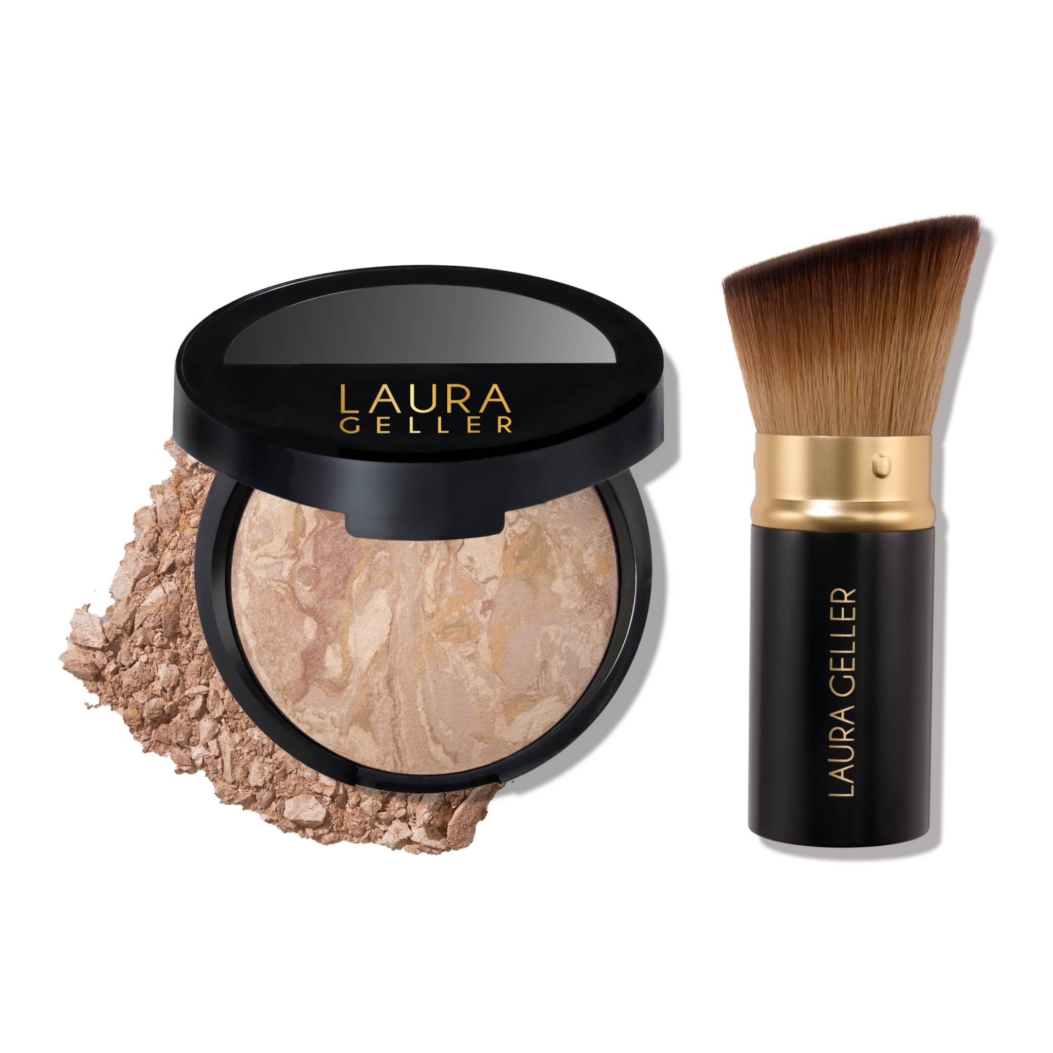 LAURA GELLER NEW YORK Baked Balance-n-Brighten Foundation with Kabuki Brush Makeup Set