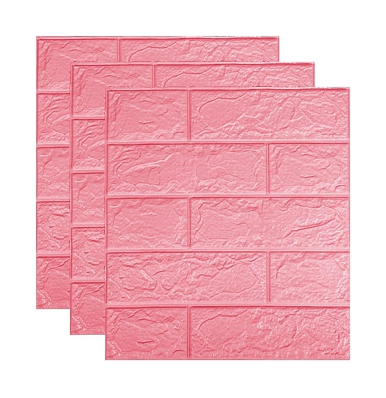 Sdgeryeeg Rosa Wall Panels， 35X38.5cm Self-Adhesive Wall Panels Waterproof 3D Covering Peel And Stick For Tv, Bathroom, Kitchen(,10Pcs)