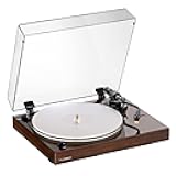 RT85N Reference High Fidelity Vinyl Turntable Record Player with Nagaoka MP-110 Cartridge, Acrylic Platter, Speed Control Motor, High Mass MDF Wood Plinth, Vibration Isolation Feet - Walnut