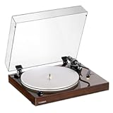 RT85N Reference High Fidelity Vinyl Turntable Record Player with Nagaoka MP-110 Cartridge, Acrylic Platter, Speed Control Motor, High Mass MDF Wood Plinth, Vibration Isolation Feet - Walnut