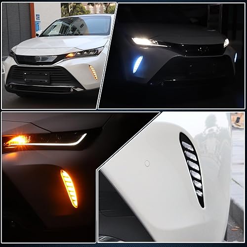 Miniatura 7 de Switchback - Lámpara LED de marcha secuencial antiniebla frontal blanca, ámbarazul, luz intermitente, compatible con accesorios Toyota Venza 2021