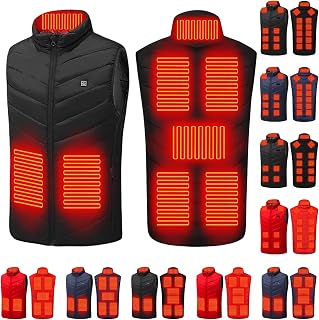 Heated Vest Women Men Heated Rechargeable Warm Vests Multiple Heating Zones Vest Plus Size Puffer Winter Coats 2025