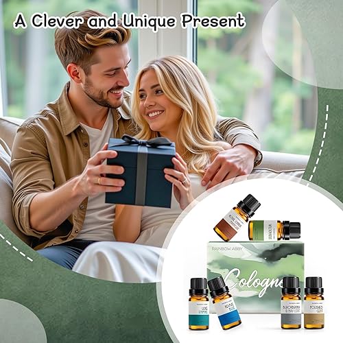 Miniatura 33 de RAINBOW ABBY Juego de aceites aromáticos para caballeros, cuero, ron de laurel, madera de teca, cedro, tabaco dulce, sándalo para aromaterapia