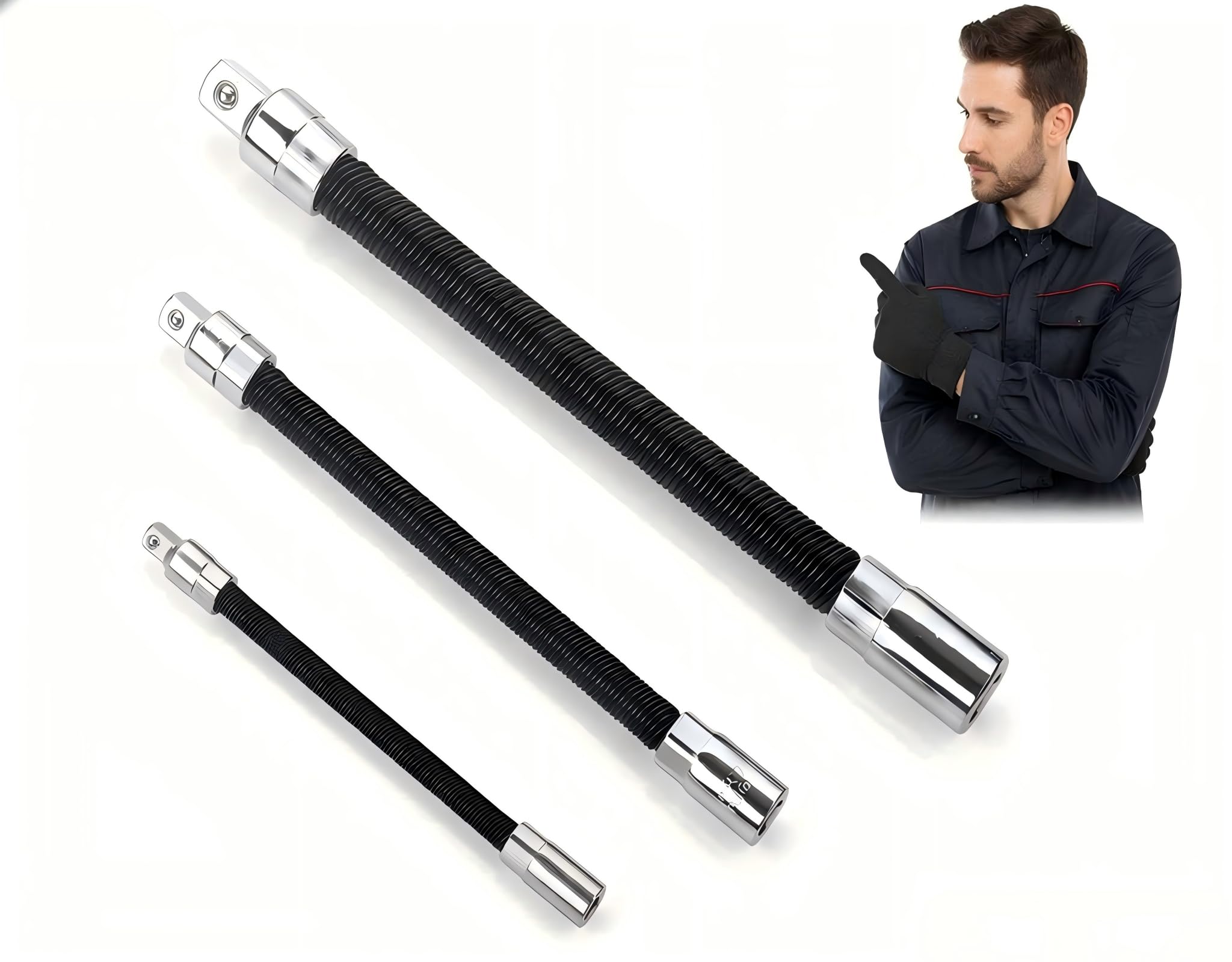 Flexible Shaft Torque Socket Extension Bar -1
