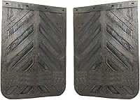 Vista 1 de Black Semi Truck and Trailer Mud Flaps - Chevron 24" x 36" Heavy Duty Rubber Pair