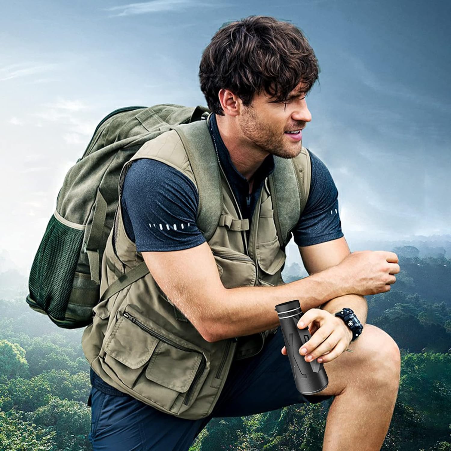 80X100 Monocular Telescope - with Smartphone Stand & Tripod, High Power Monocular HD Bifocal Scope Portable Waterproof & Anti-Fog, BAK4 Prism for Animal Bird Watching Hunting Camping Tourist Scenery : Electronics