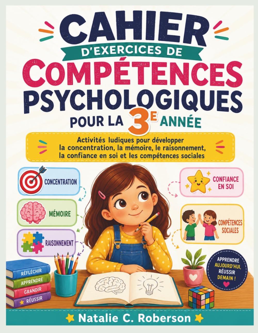 CAHIER D'EXERCICES DE COMPÉTENCES PSYCHOLOGIQUES POUR LA 3E ANNÉE: Activités ludiques pour développer la concentration, la mémoire, le raisonnement, la confiance en soi et les compétences sociales
