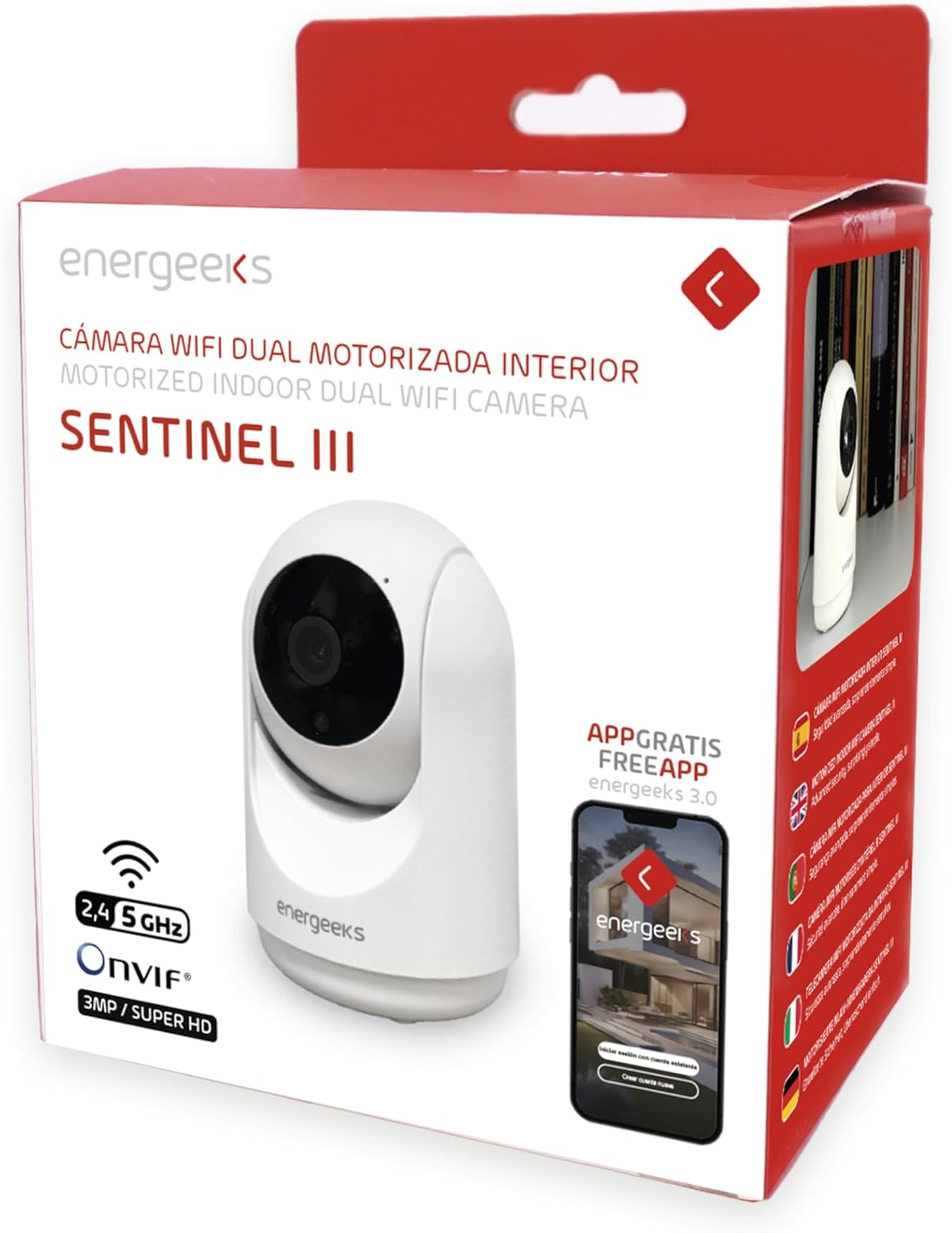 energeeks Sentinel III Camera dimensions and ports