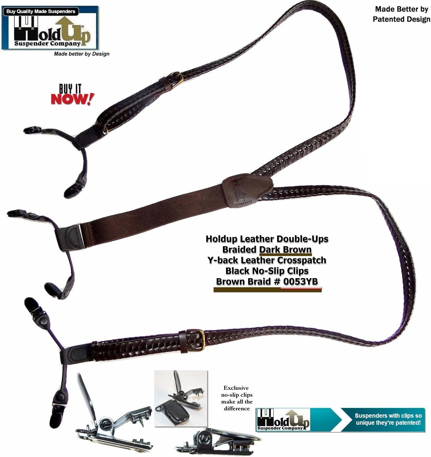 Holdup Suspender Leather series Suspenders for Men
