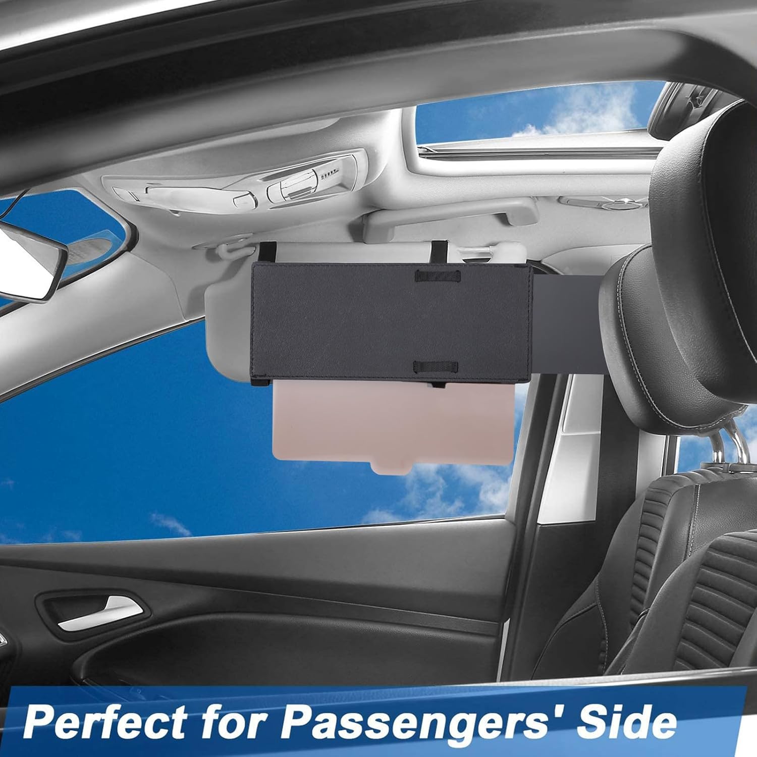 Yardwe Retractable Car Sun Visor 2pcs Adjustable Windshield Sunshade Anti-Glare Universal Sunshade for Vehicle Interior Protection