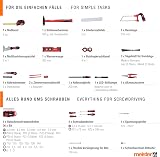 Meister 8971470 Mallette à outils solide en aluminium 131 pièces pour la maison, le garage et l'atelier, remplie professionnellement, boîte à outils complète avec outils - 4
