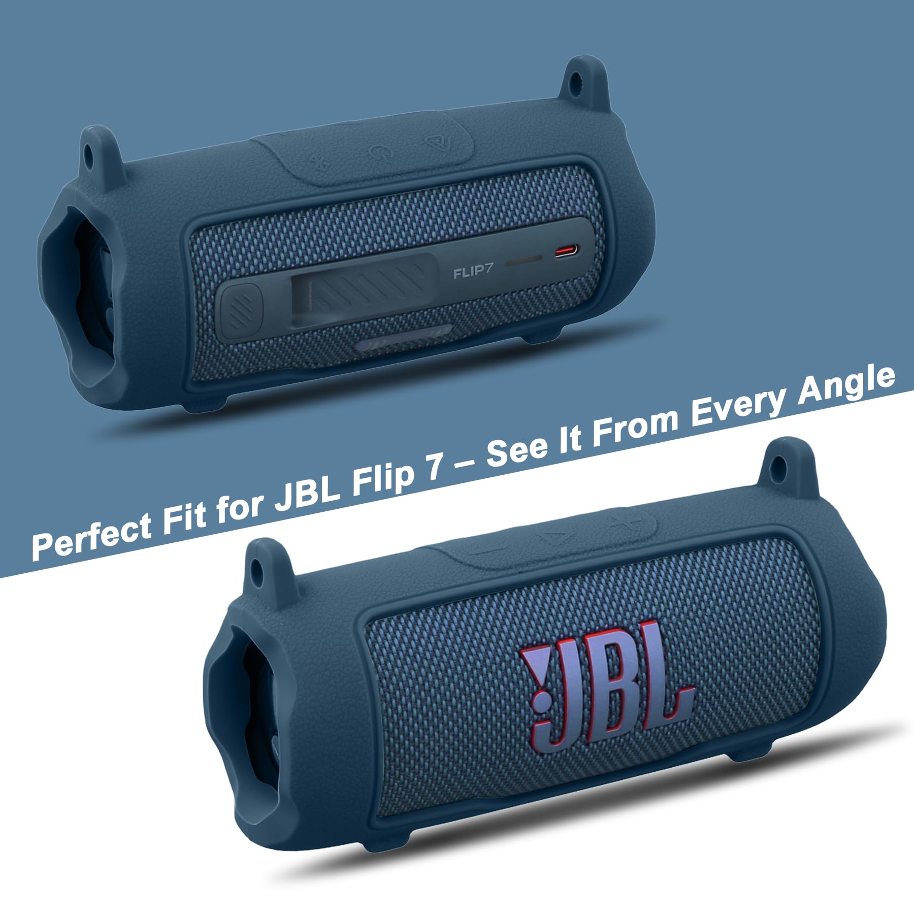 Housse En Silicone Pour Enceinte JBL Flip 7 - Protection Anti-chocs, Bandoulière, Rose