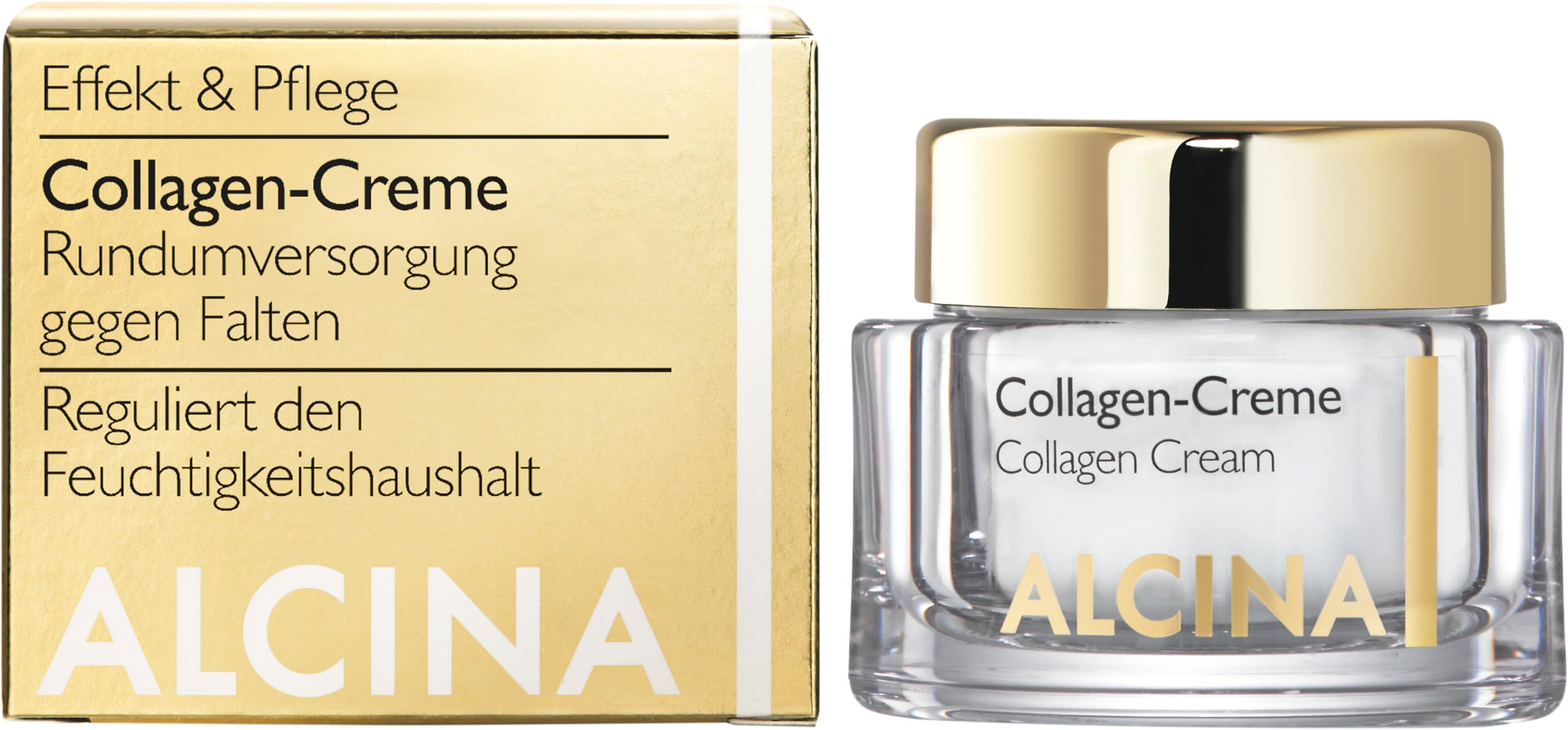 ALCINA Collagen-Creme - 1 x 50 ml - Gesichtscreme für reife Haut - Minimiert Linien & Fältchen - Reguliert den Feuchtigkeitshaushalt & festigt die Haut - Glattes Hautgefühl - Mit Collagen & Silicium