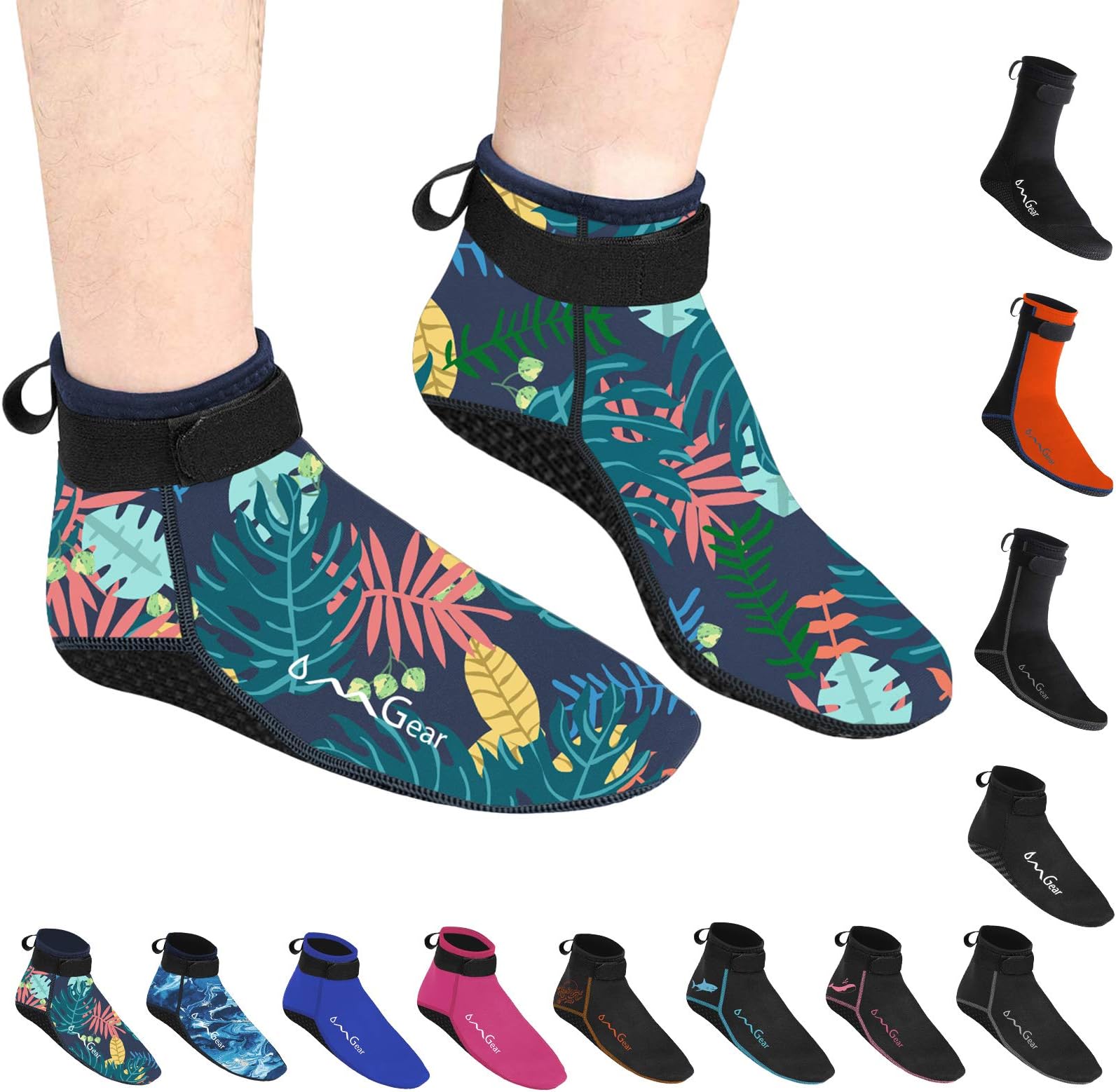 OMGearWater Socks Neoprene Socks Beach Booties 3mm 5mm Anti-Slip Wetsuit Footwear Fin Swim Sand Proof Socks