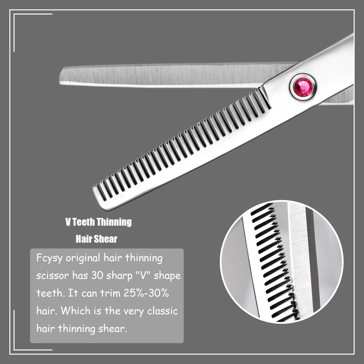 Hair Cutting Scissors Kit, Fcysy Professional Haircut Shears Hair Trimming Set, Hairdressing Scissors Thinning Shears for Women Men Pet - Image 3