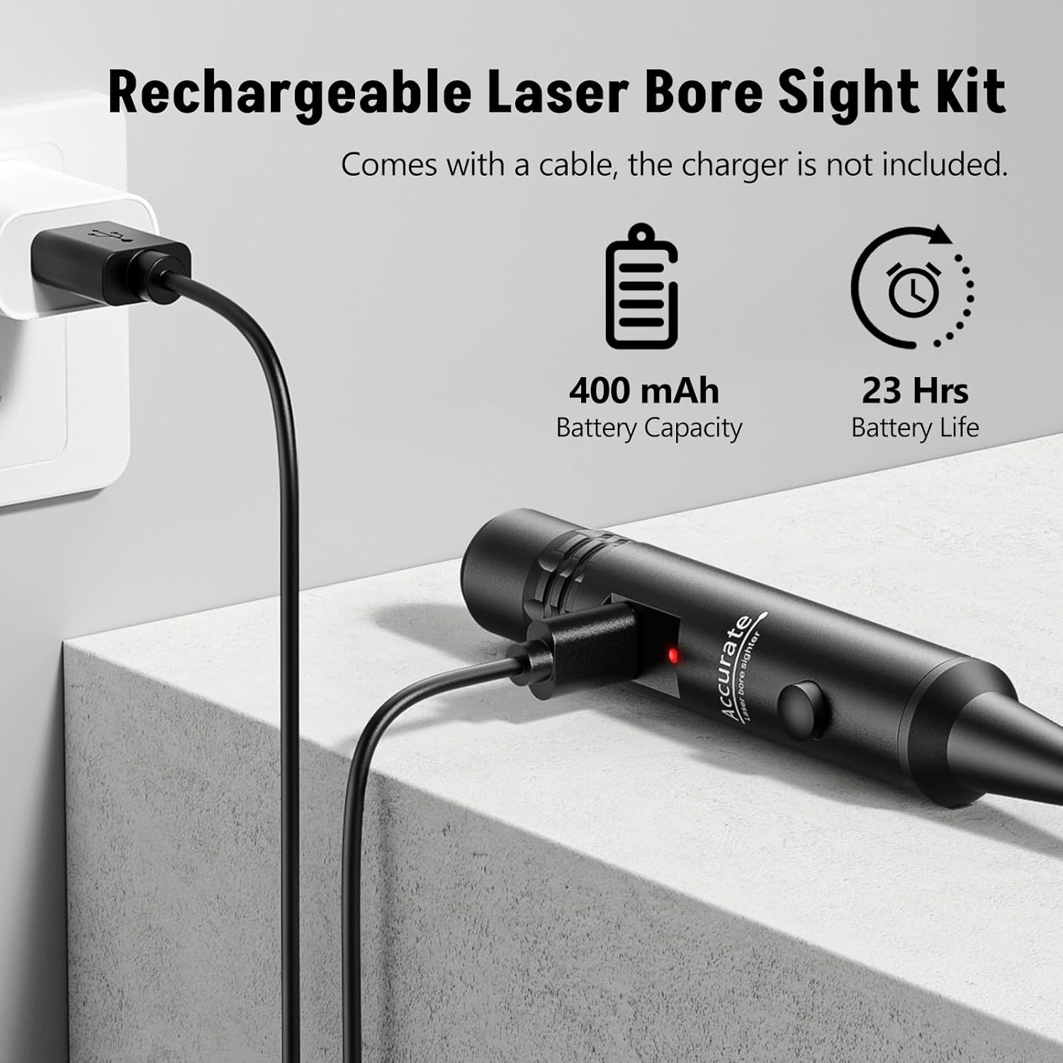 MidTen Rechargeable Laser Bore Sight Kit, Professional Green Red Laser Bore Sighting Kit with 32 Adapters Fit 0.17 to 12GA Cal, Multi-Caliber Boresighter for All Gun, Powerful Hunting Bore Sight Laser