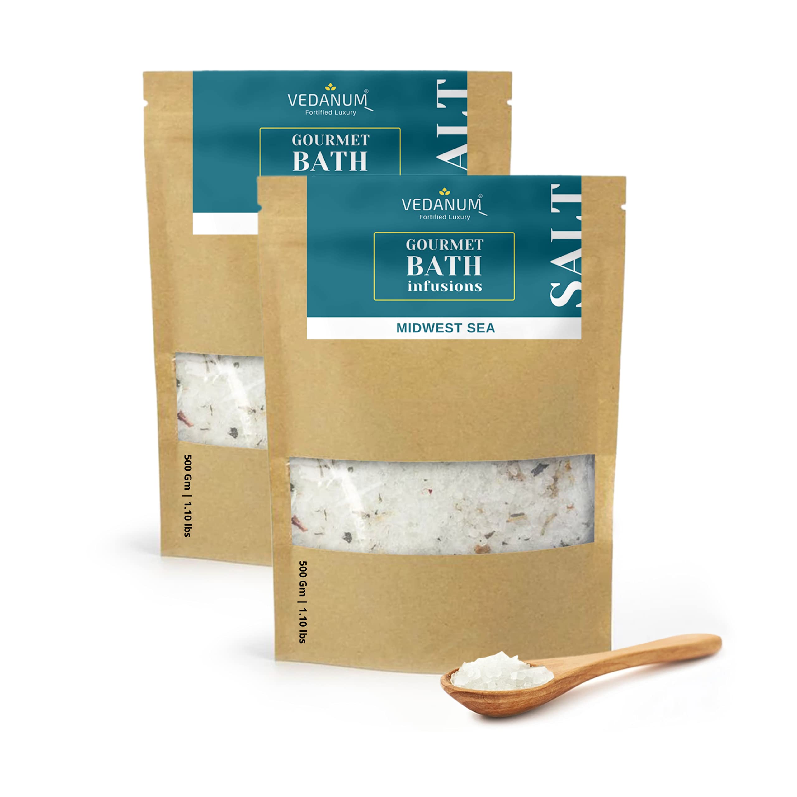Vedanum Fortified Luxury Epsom Salt Infused with Sea Minerals for Muscle Relief, Skin Treatment, Body Massage, Relaxing, and Pain Relief 1 KG Pack-image-41