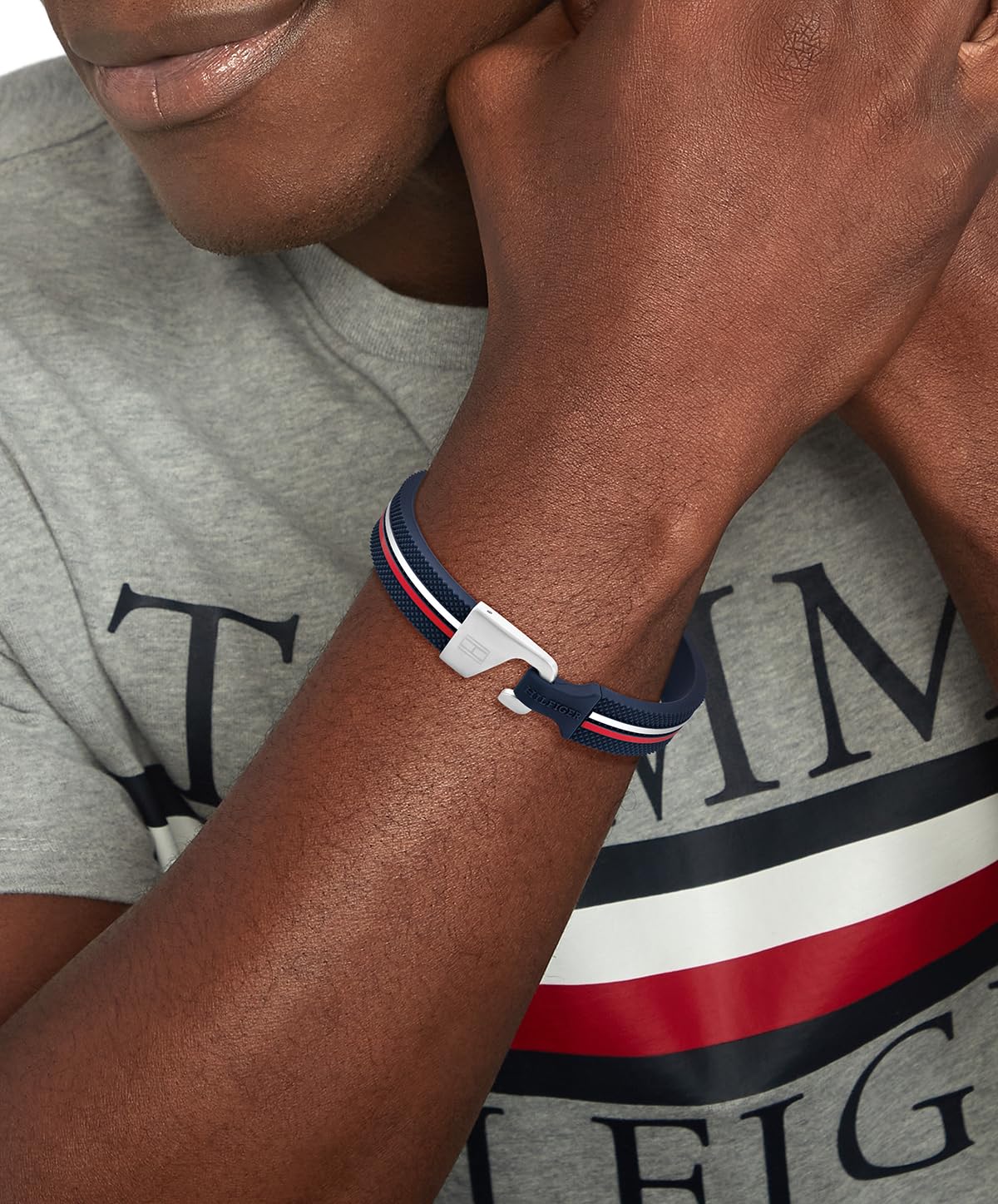 Tommy Hilfiger Biżuteria męska silikonowa bransoletka niebieska - 2790606, Jeden rozmiar, Silikon, Bez kamieni szlachetnych