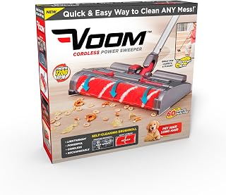 Voom Stick Vacuum Cordless Rechargeable - Cordless Vacuum Cleaner Pet Hair – 1,200 RPM, Anti-Clog Roller System, As Seen On TV