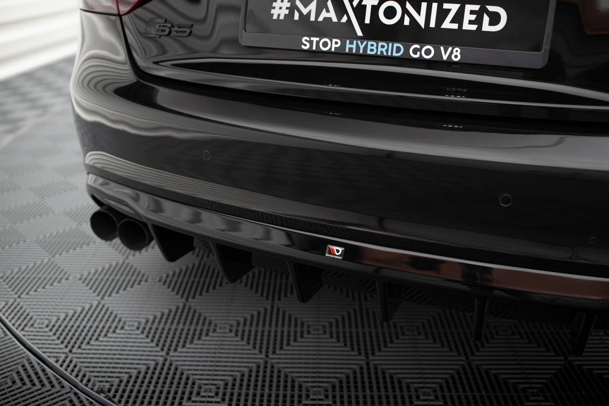 Maxton Design Heckdiffusor V.3 für Audi S5 / A5 S-Line Coupe/Cabrio B8 8T (2007-2011) Hochglanz schwarz