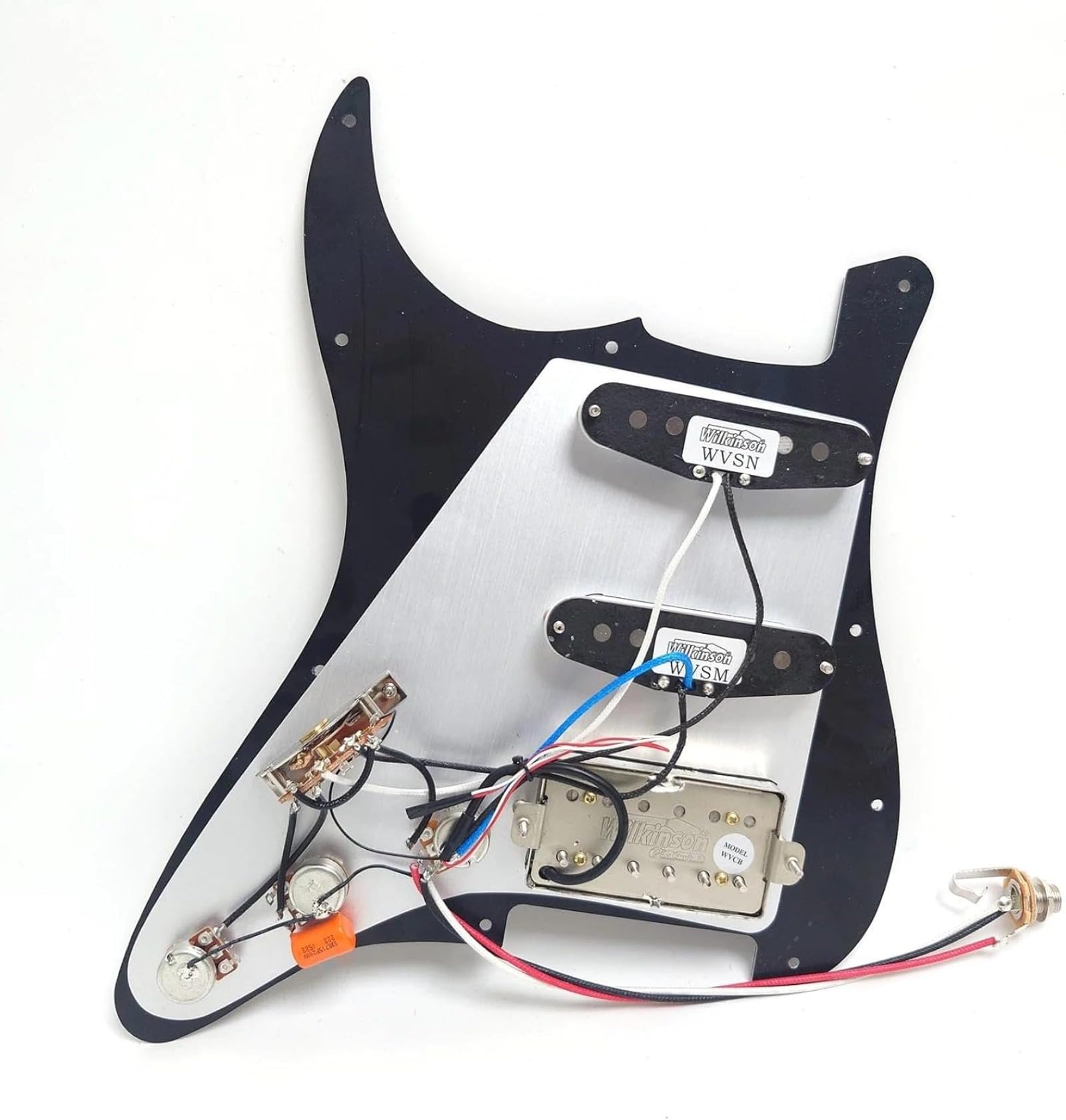 SSH Wstępnie okablowany Pickguard Strat z przetwornikami Alnico 5 Humbucker, osłona kostki do gitary Fender Stratocaster