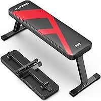 FLYBIRD Foldable Flat Weight Bench 600/1000 lbs Capacity - Easy Assembly, Compact Storage for Home Gym Workouts