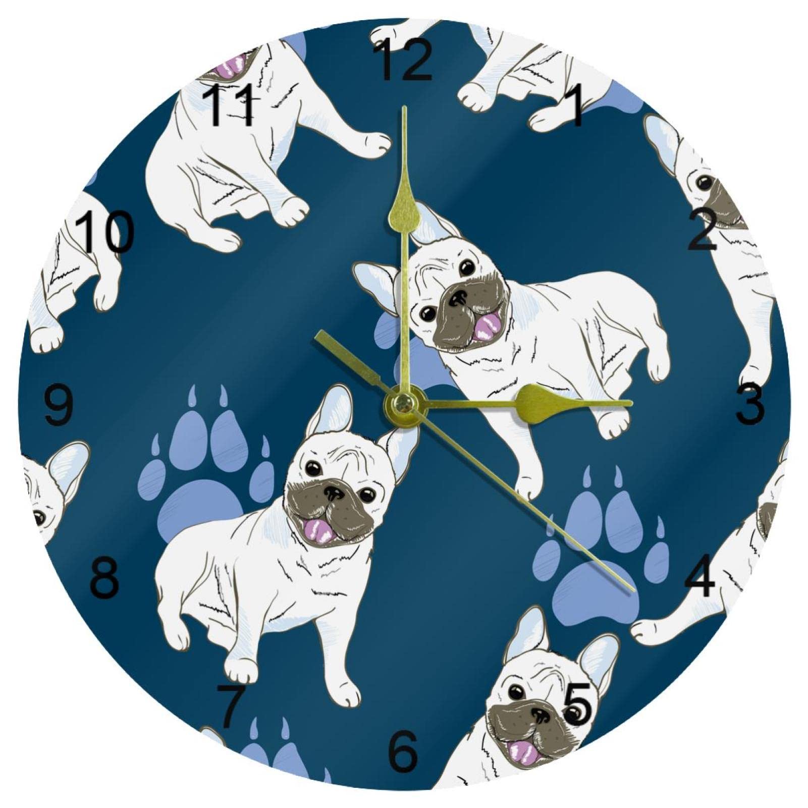 Horloge murale à quartz silencieuse ronde 25,4 cm à piles pour cuisine