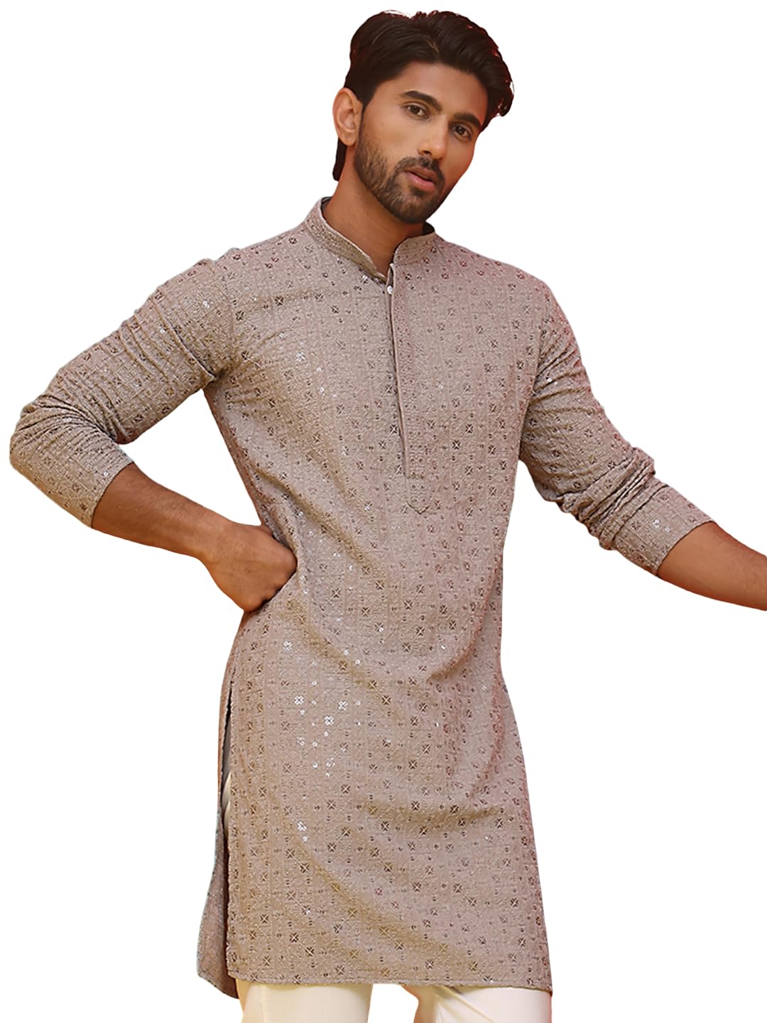 Sequin Embroidered Pure Cotton Kurtas-image-40