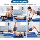 Multi-Function Sit-Up Exercise Bar with Resistance Bands, Adjustable Foam Leg Holder, Powerful Suction Cup Base for Home Gym Workout (Black) gallery image