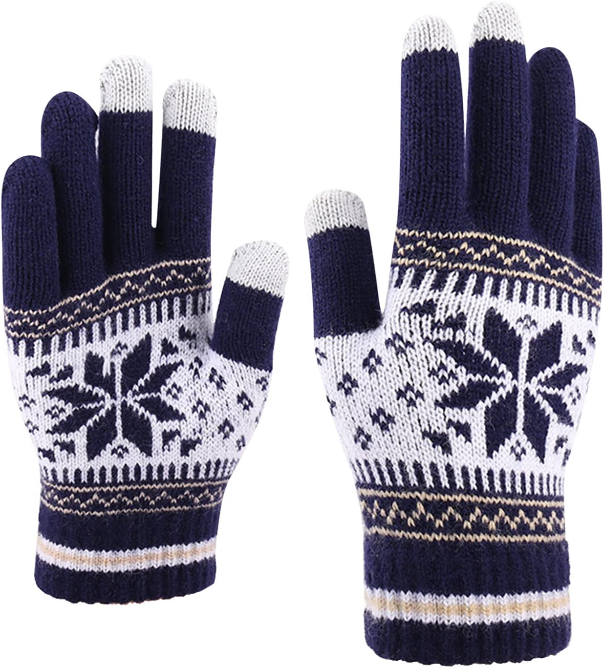 KELINFONG Winter Gloves Men,2024 New Upgraded Full Fingers Touch Screen Elastic Soft
