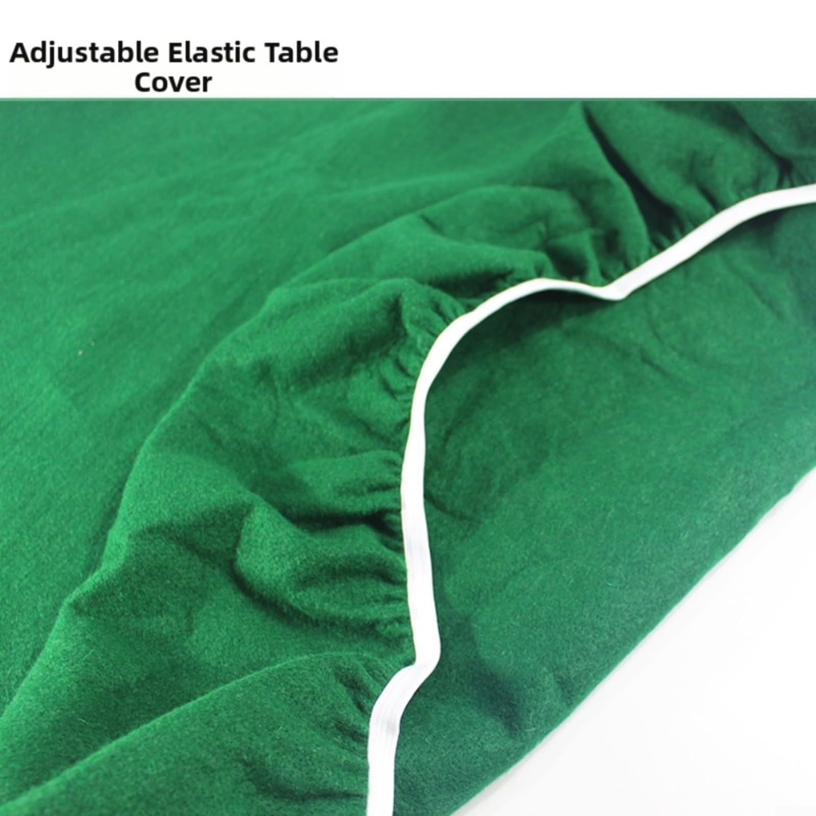 Pokertisch-Abdeckung, Runde Filz-tischdecke mit elastischem Design, anpassbar für 36–48 Zoll Tische, strapazierfähig und leicht zu reinigen, für Karten- und Brettspiele(Grün)
